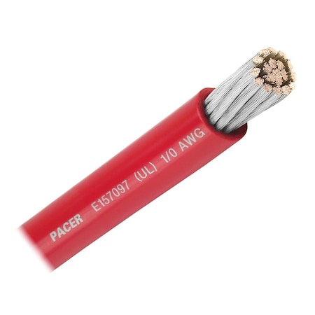 Pacer Group Pacer Red 1/0 AWG Battery Cable - 50' WUL1/0RD-50